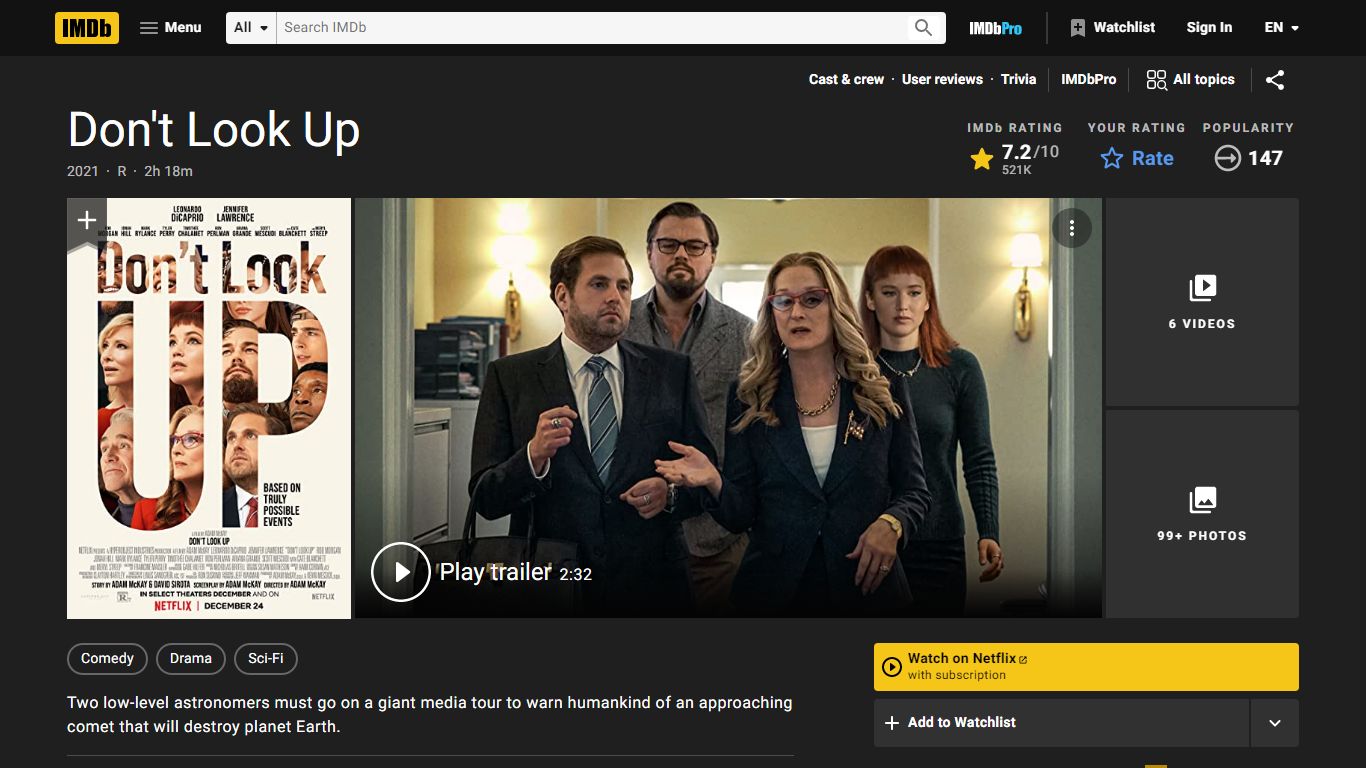 Don't Look Up (2021) - IMDb